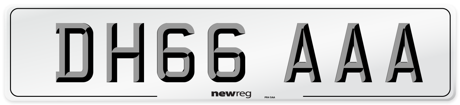 DH66 AAA Number Plate from New Reg